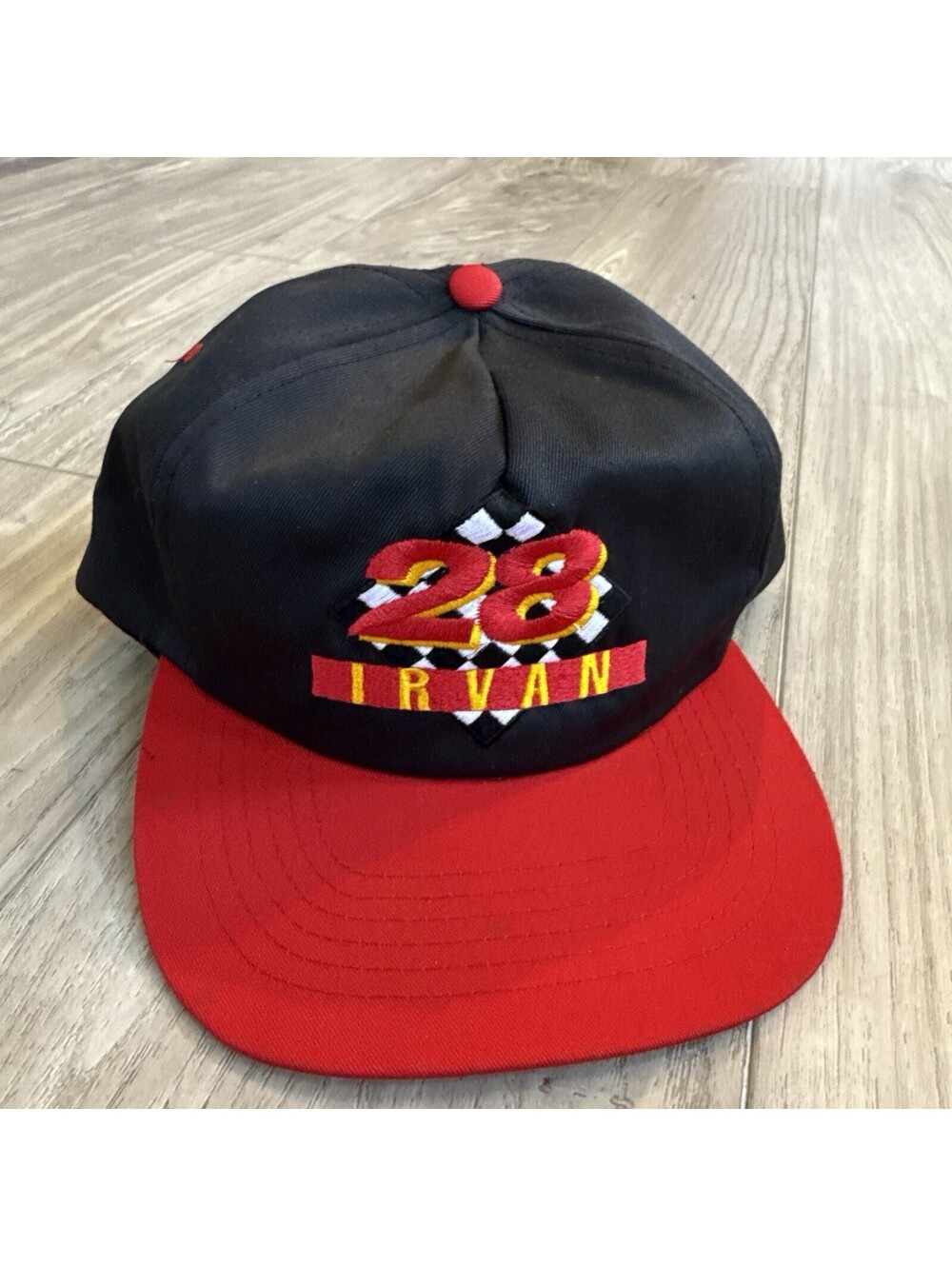 Vintage Texaco Havoline Racing Ernie Irvan 28 Black Snapback Hat NASCAR Cap